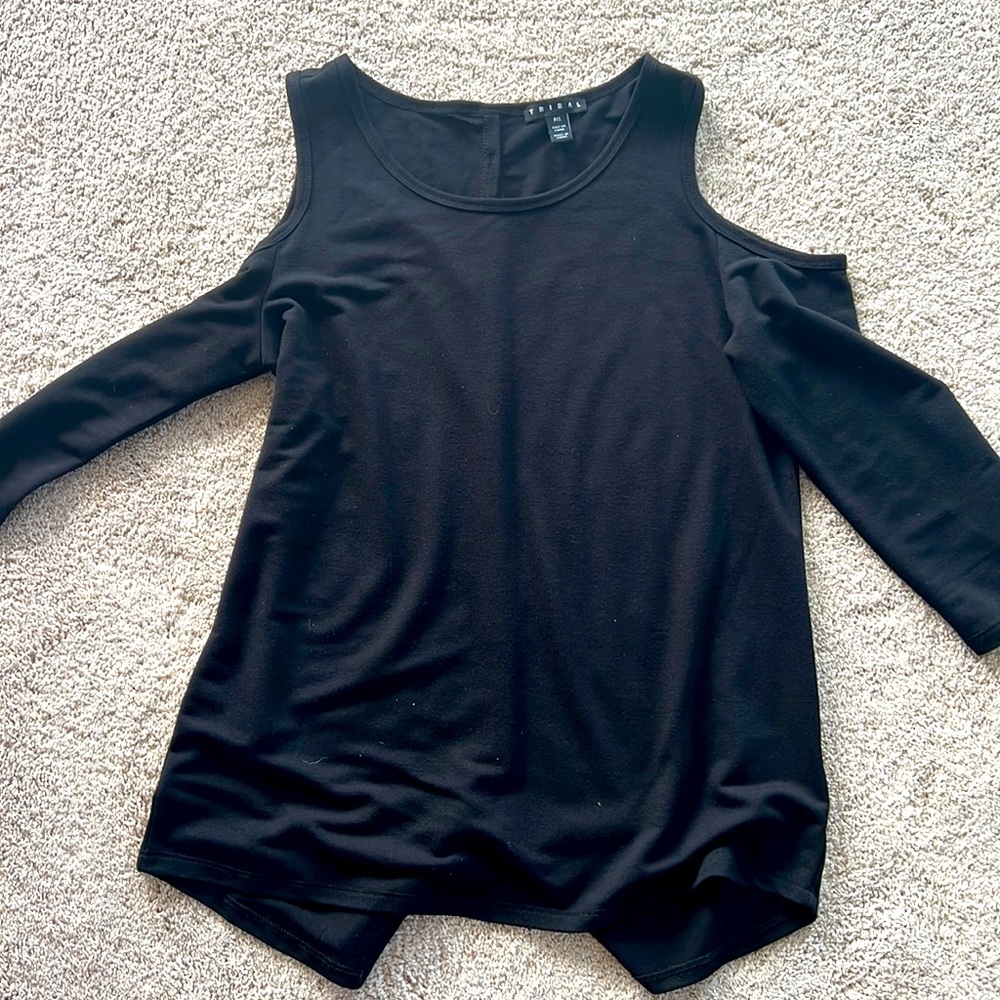Tribal cold shoulder shirt